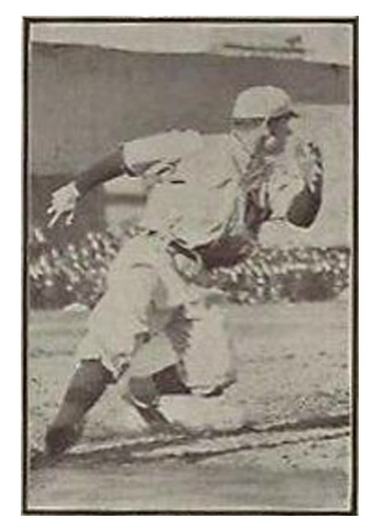 1913 Tom Barker Game Runner Looking Backwards card