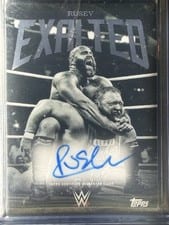 2025 Topps Exalted WWE Wrestling Black and White Signatures Rusev #BWS-RUS card