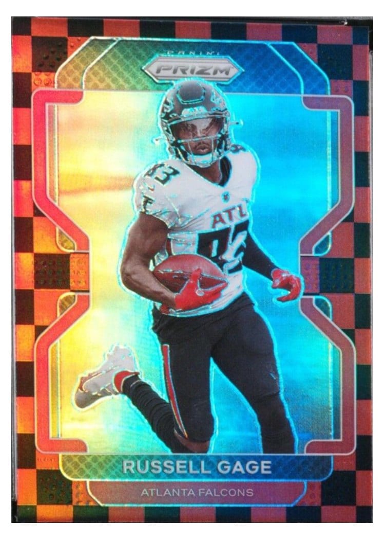 2021 Panini Prizm Base Set Russell Gage Black and Red Checker Prizm #325 card