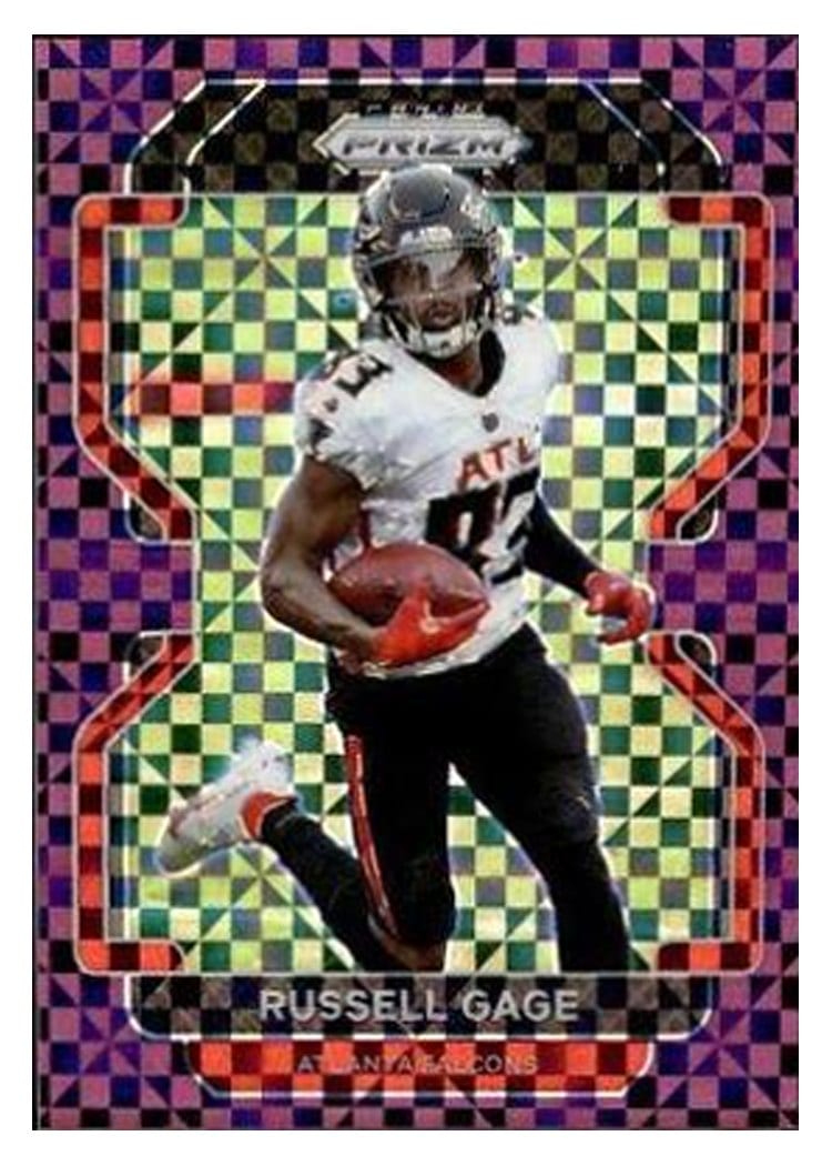 2021 Panini Prizm Base Set Russell Gage Purple Power Prizm #325 card