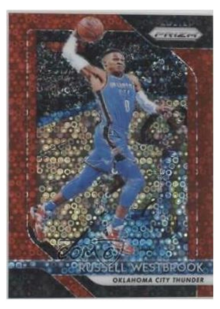 2018-19 Panini Prizm Base Set Russell Westbrook #39 card