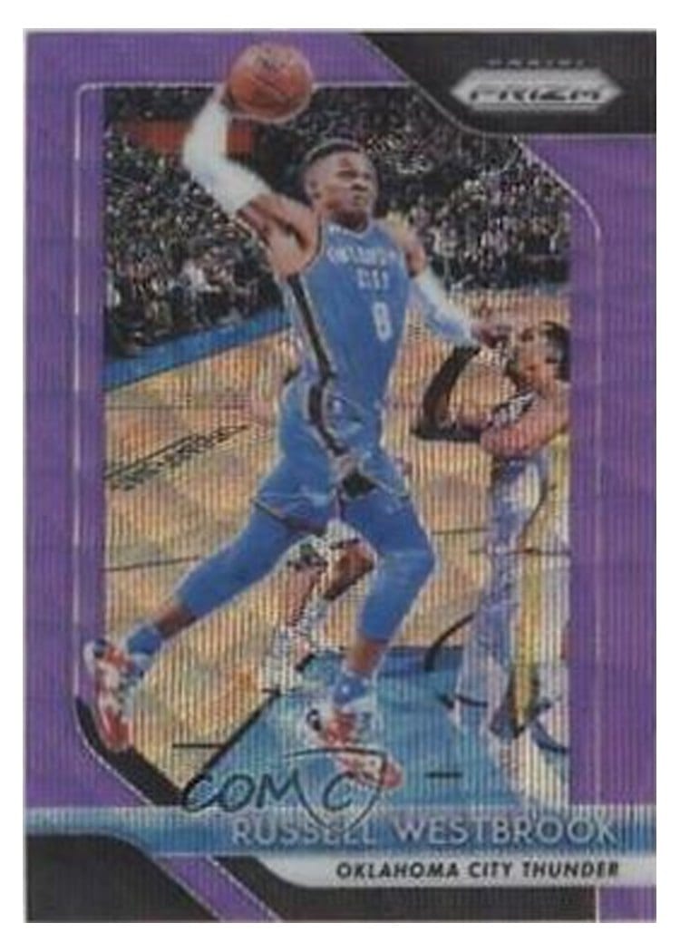 2018-19 Panini Prizm Base Set Russell Westbrook #39 card