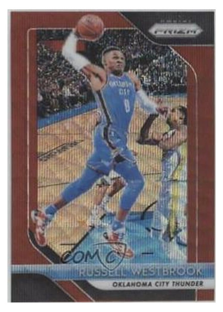 2018-19 Panini Prizm Base Set Russell Westbrook #39 card