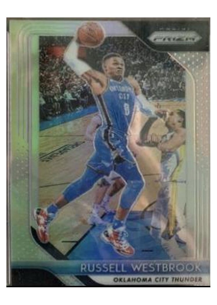 2018-19 Panini Prizm Base Set Russell Westbrook #39 card
