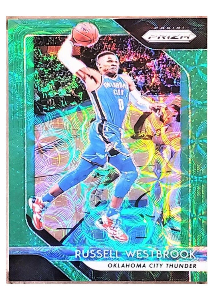 2018-19 Panini Prizm Base Set Russell Westbrook #39 card