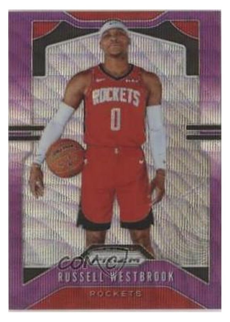 2019-20 Panini Prizm Base Set Russell Westbrook #182 card