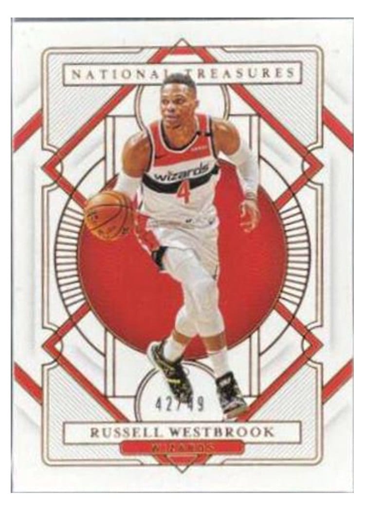 2020-21 Panini National Treasures Base Set Russell Westbrook #35 card