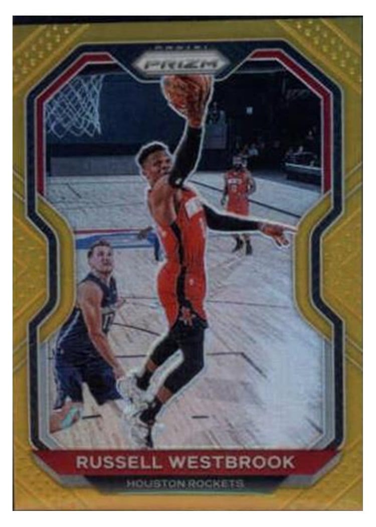 2020-21 Panini Prizm Base Set Russell Westbrook Gold Prizm #248 card