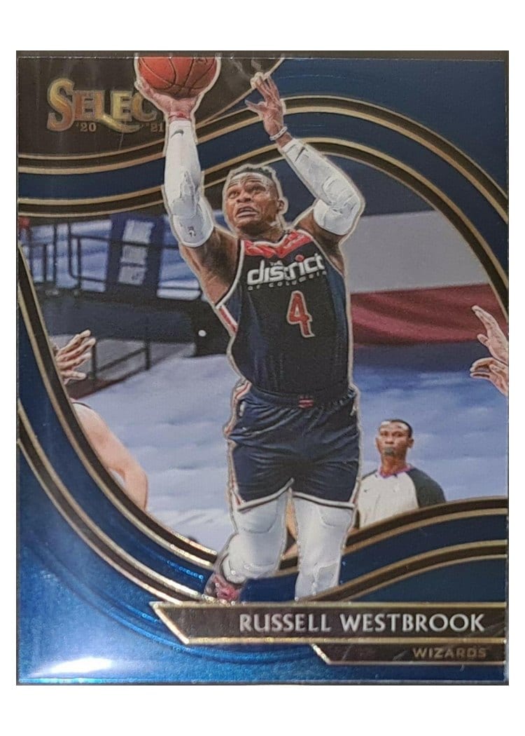2020-21 Panini Select Base Set Russell Westbrook Blue Prizm #226 card