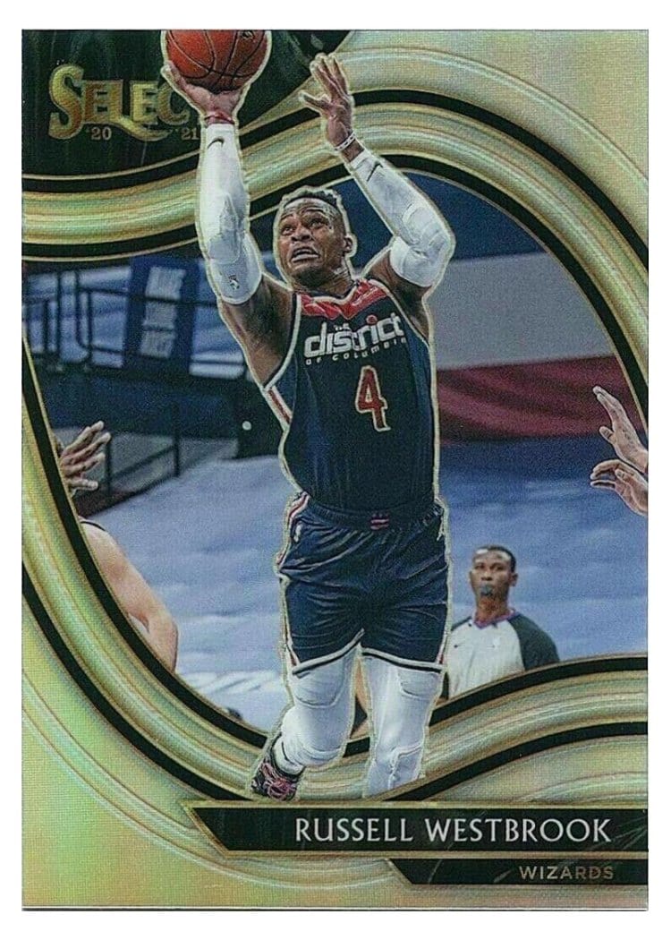2020-21 Panini Select Base Set Russell Westbrook Silver Prizm #226 card