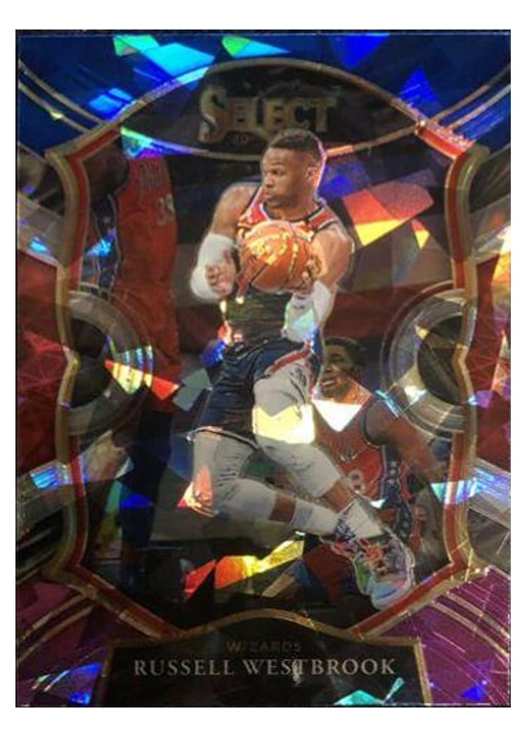 2020-21 Panini Select Base Set Russell Westbrook Blue Prizm #39 card