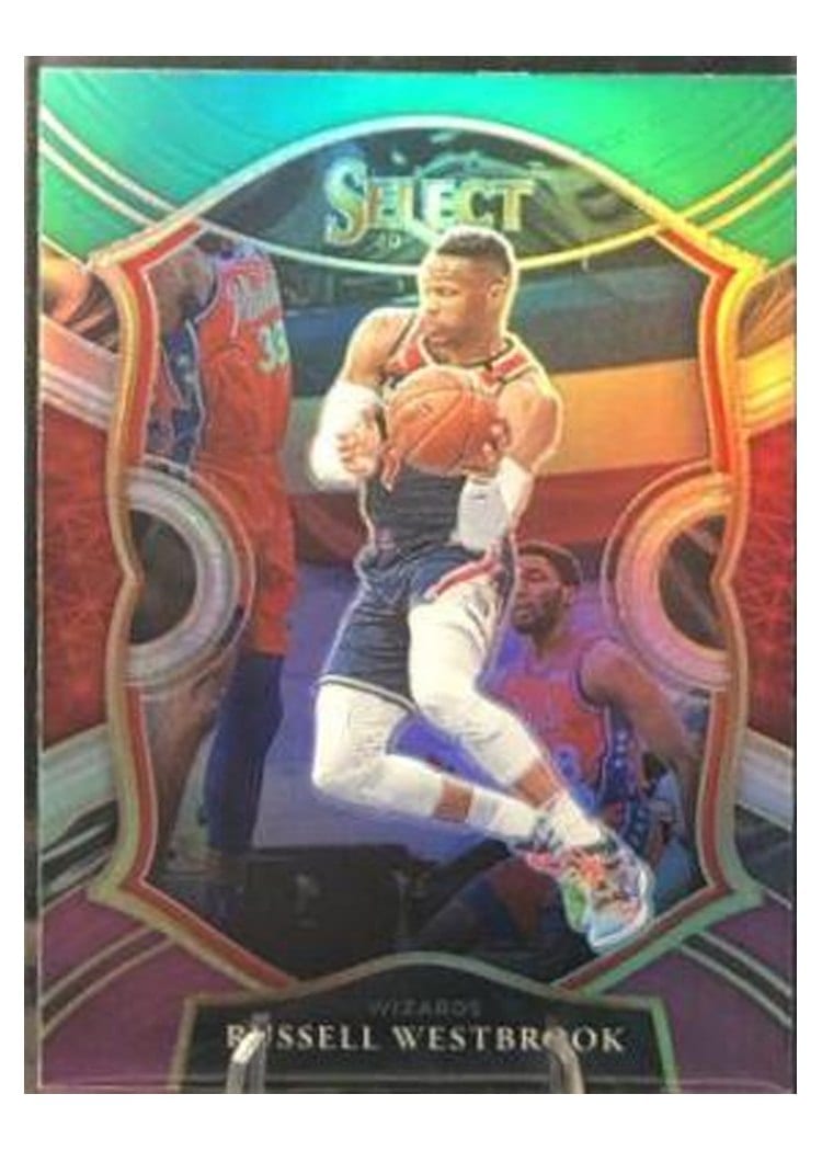 2020-21 Panini Select Base Set Russell Westbrook Green White Purple #39 card