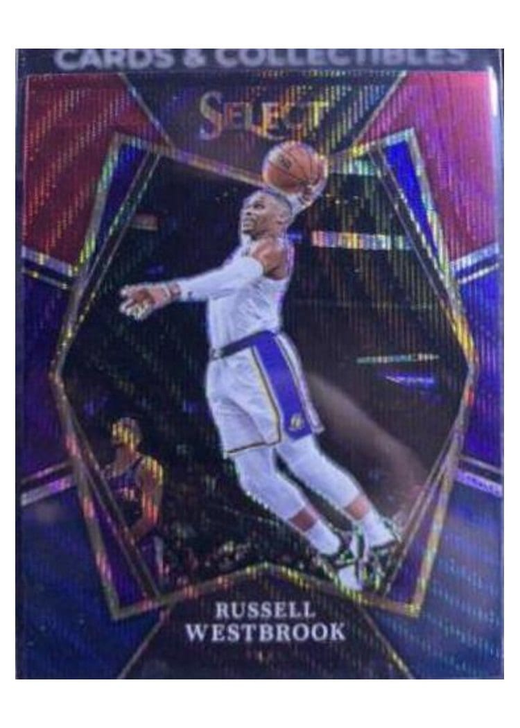 2021-22 Panini Select Base Set Russell Westbrook Tri Color Prizm #189 card