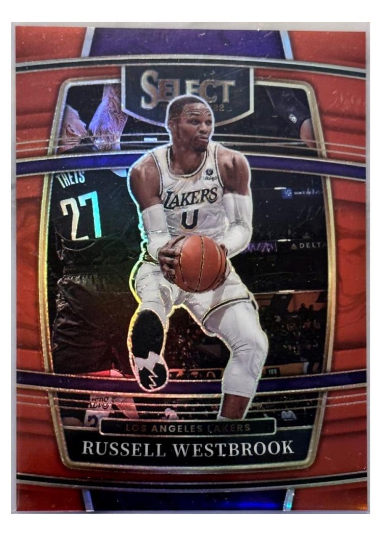 2021-22 Panini Select Base Set Russell Westbrook Red Prizm #54 card