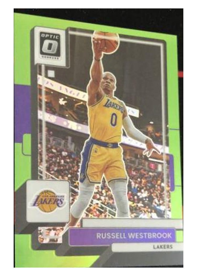 2022-23 Donruss Optic Base Set Russell Westbrook Lime Green #133 card