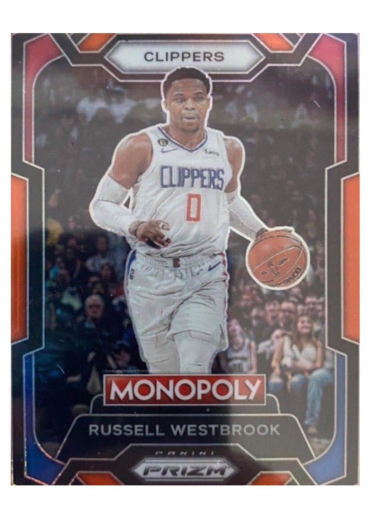 2023-24 Panini Prizm Monopoly Base Set Russell Westbrook Orange #38 card