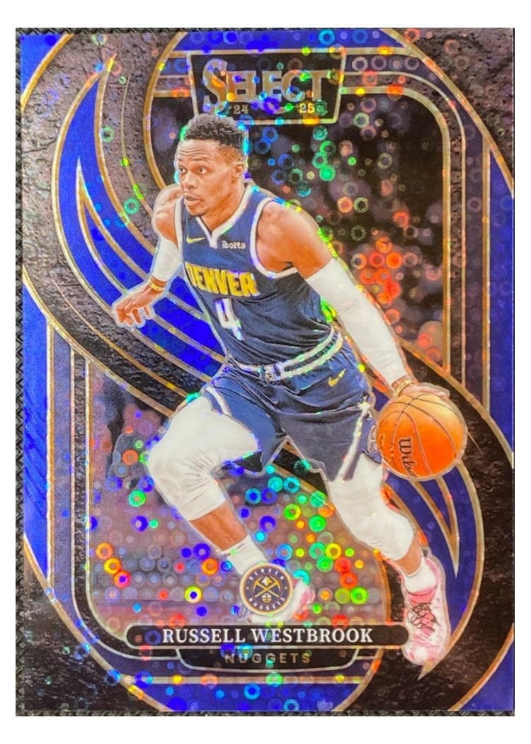 2024-25 Panini Select Base Set Russell Westbrook Blue Disco Prizm #104 card