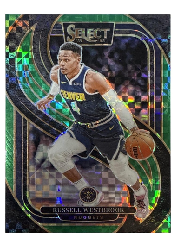 2024-25 Panini Select Base Set Russell Westbrook Green Prizm #104 card