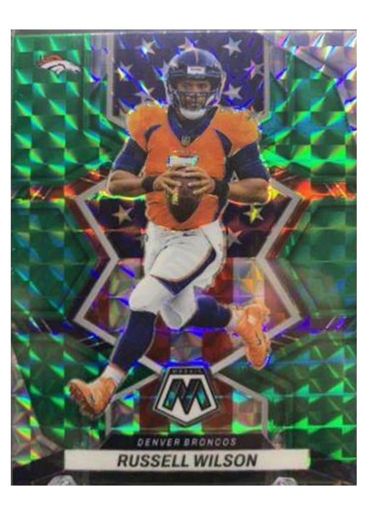 2022 Panini Mosaic Base Set Russell Wilson Green #257 card