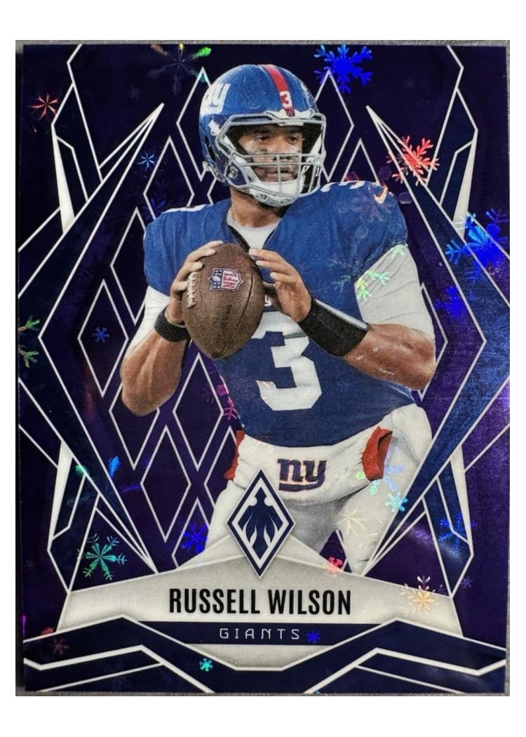 2025 Panini Phoenix Base Set Russell Wilson Purple Winter #28 card
