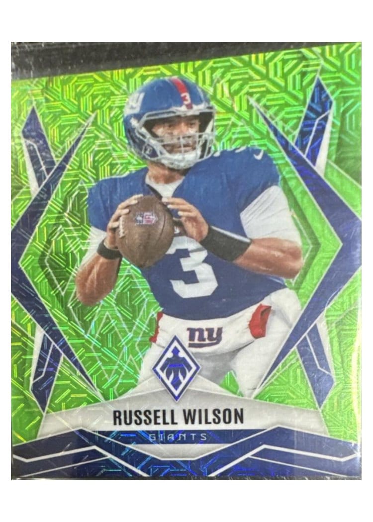 2025 Panini Phoenix Base Set Russell Wilson Lime Green Mojo #28 card