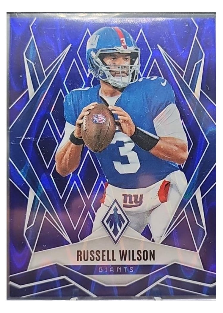 2025 Panini Phoenix Base Set Russell Wilson Purple Seismic #28 card