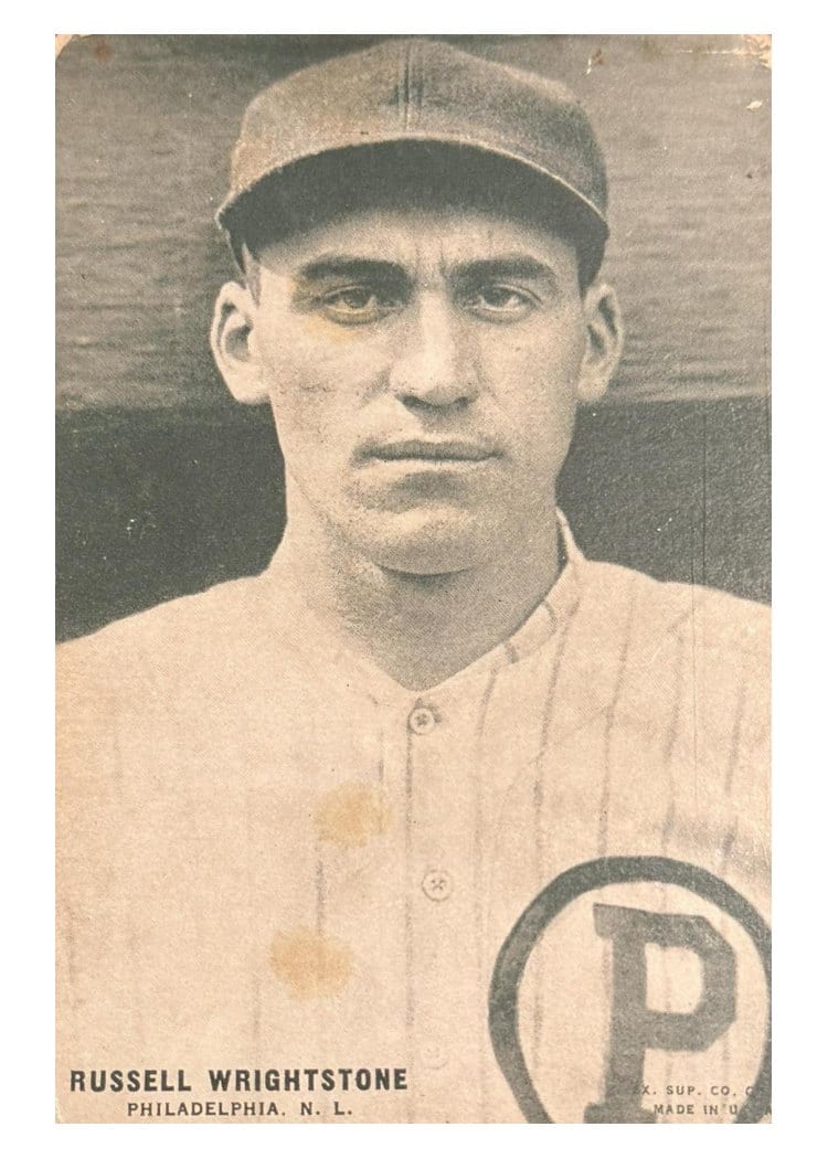 1927 Exhibits Green Tint Russell Wrightstone card