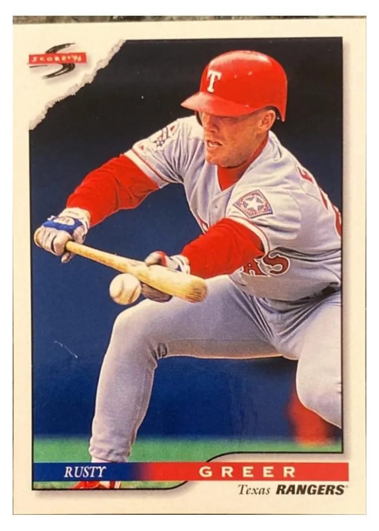 1996 Score Rusty Greer #30 card