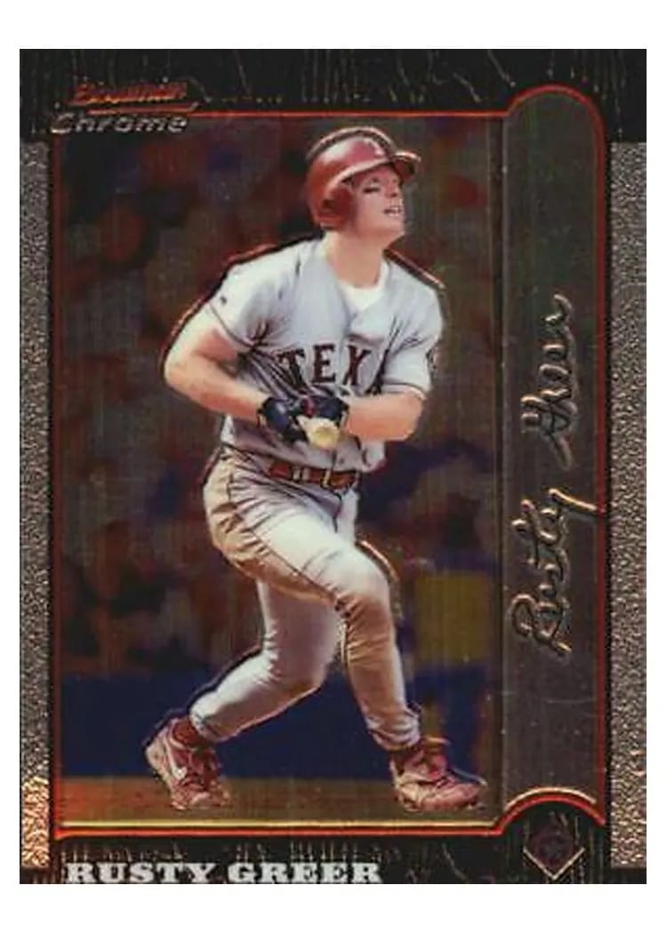 1999 Bowman Chrome Rusty Greer #15 card