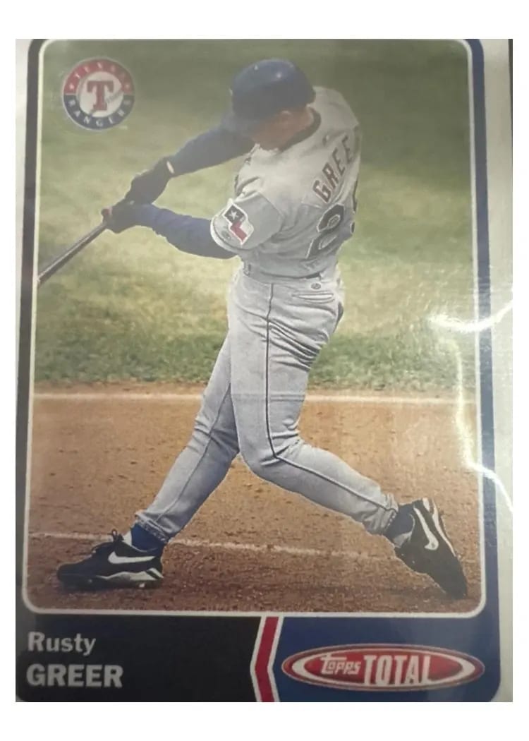 2003 Topps Total Rusty Greer #162 card
