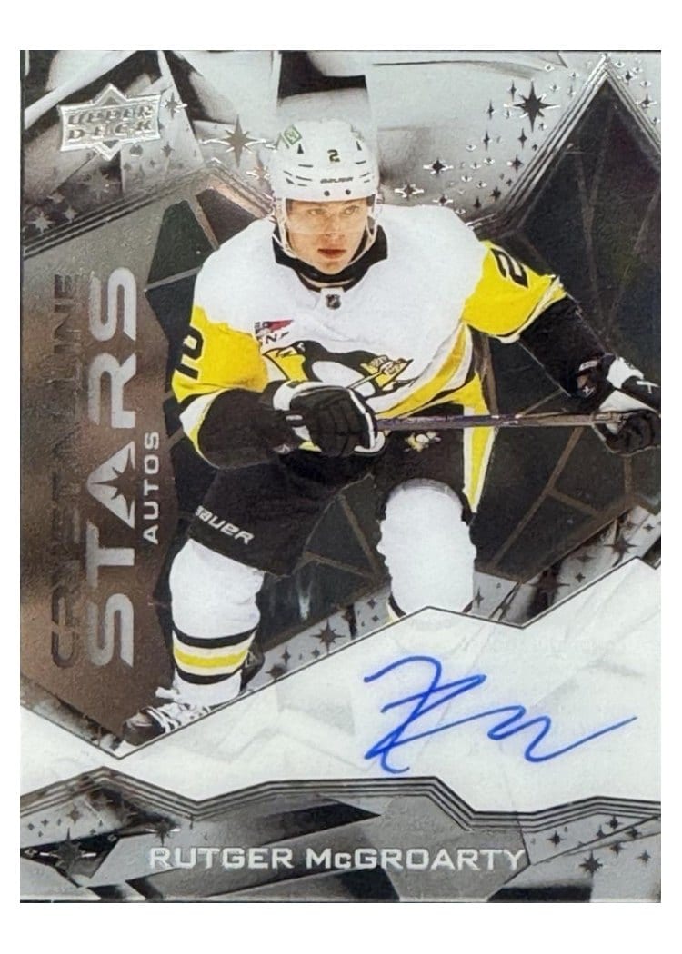 2024-25 Upper Deck Clear Cut Crystalline Stars Rutger McGroarty #CSA-RM card