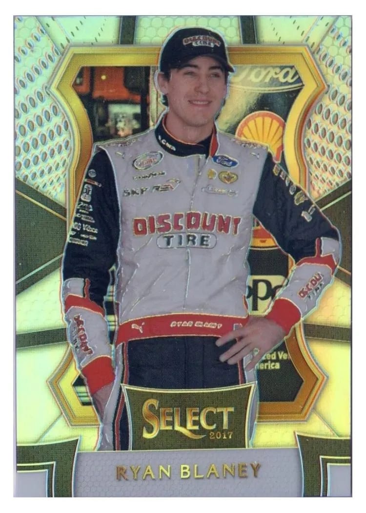 2017 Panini Select Nascar Ryan Blaney #6 card