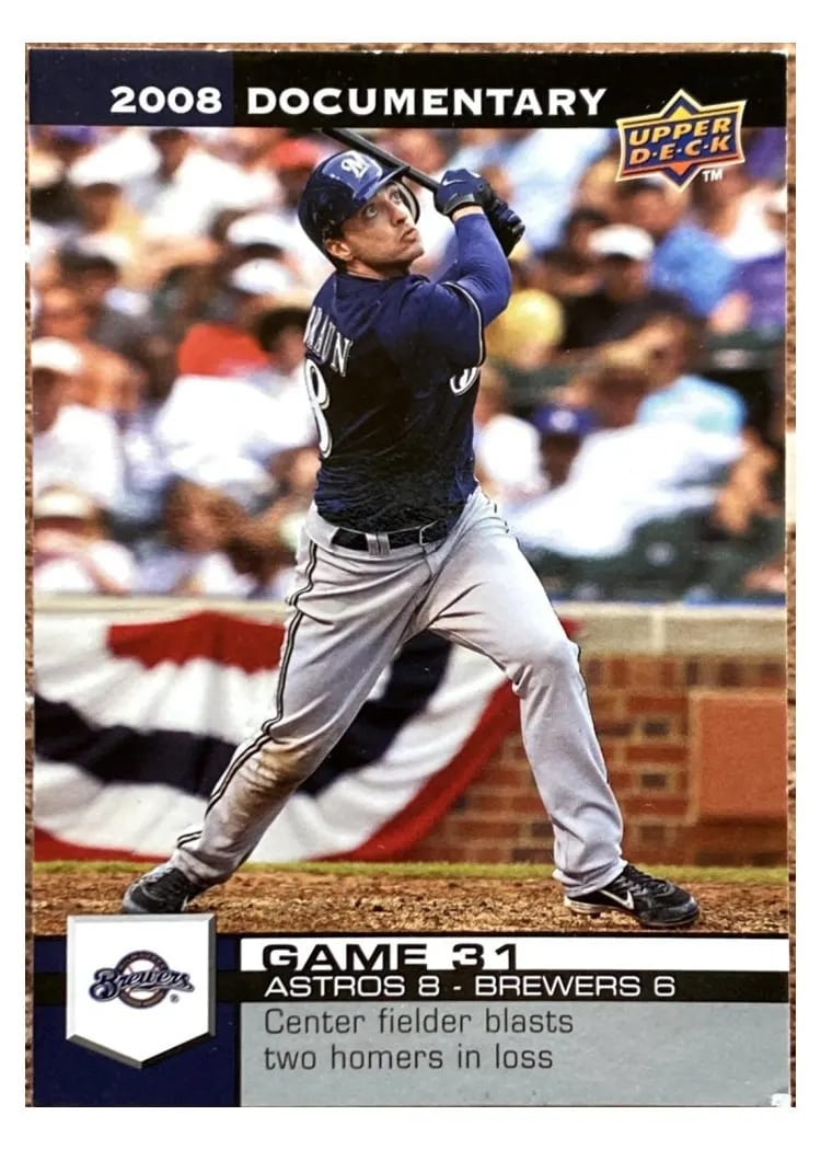 2008 Upper Deck Documentary Ryan Braun #1051 card