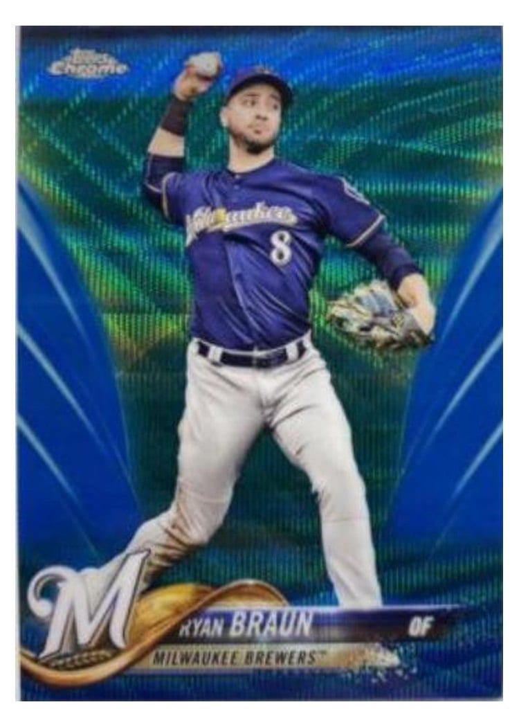 2018 Topps Chrome Base Set Ryan Braun #89 card