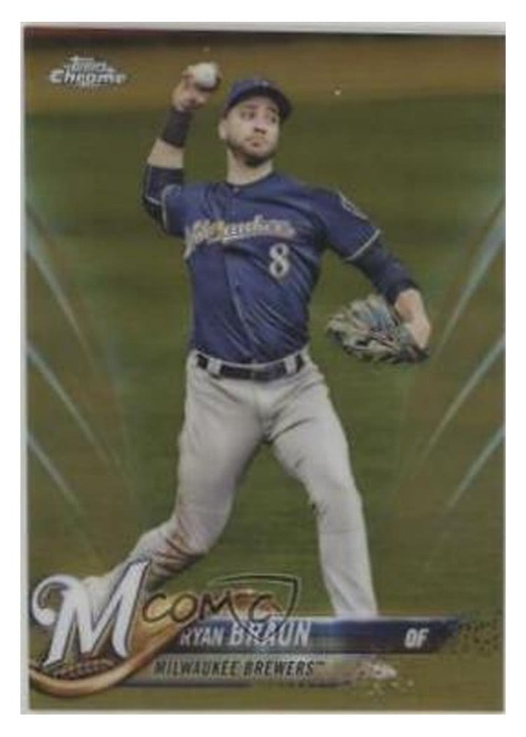 2018 Topps Chrome Base Set Ryan Braun #89 card