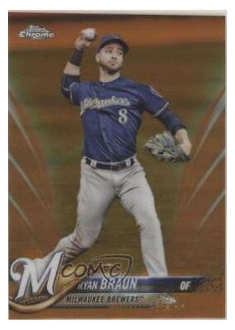 2018 Topps Chrome Base Set Ryan Braun #89 card