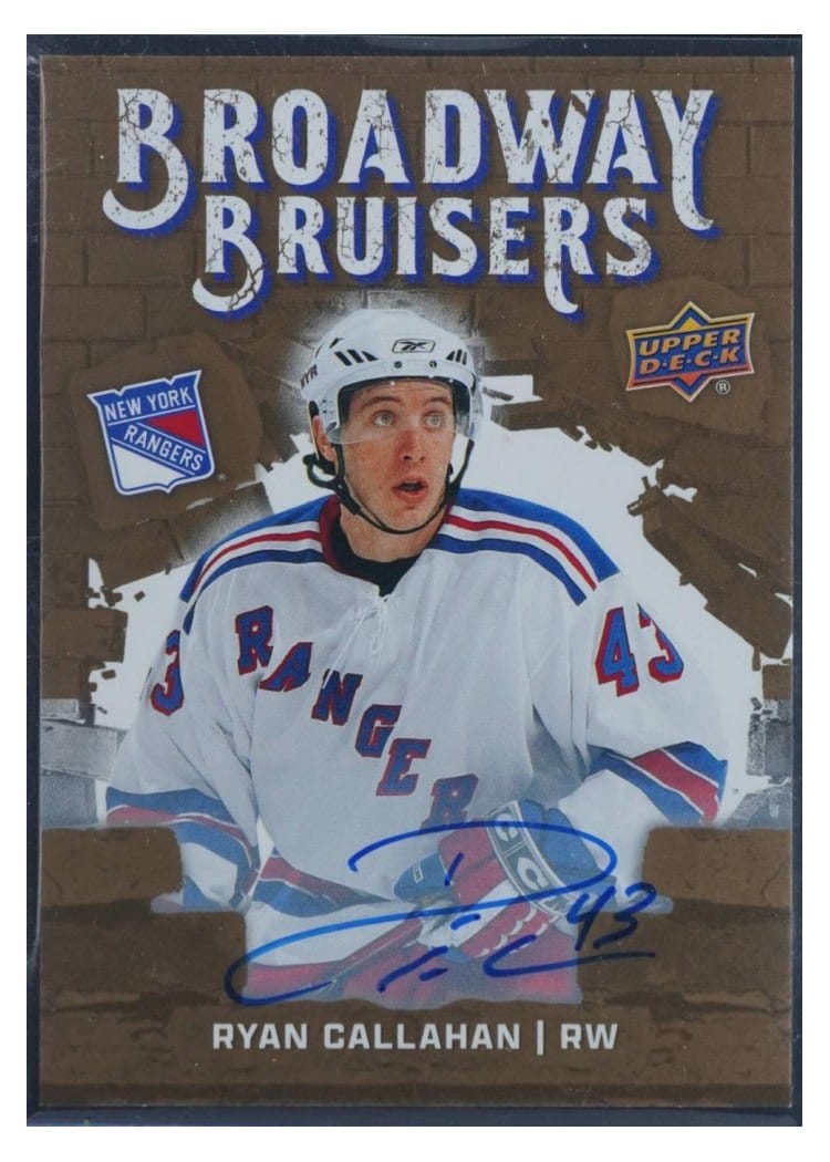 2025-26 Upper Deck New York Rangers Centennial Broadway Bruisers Auto Ryan Callahan #BB-13 card