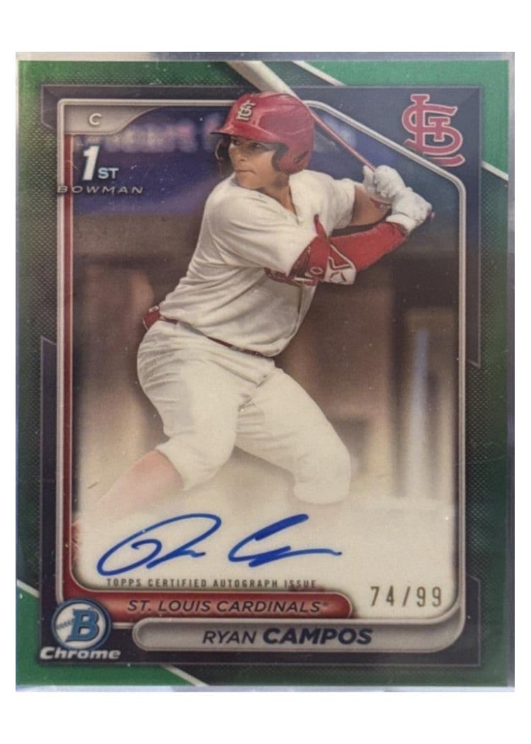 2024 Bowman Draft Chrome Prospect Autographs Ryan Campos #CPA-RCA card