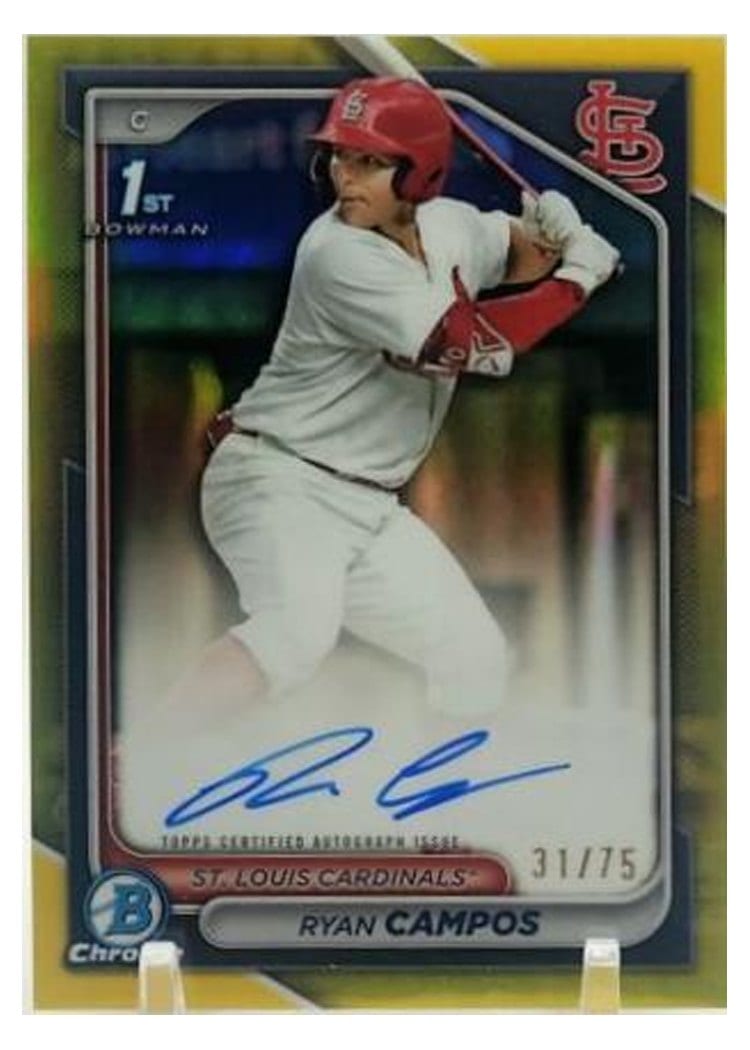2024 Bowman Draft Chrome Prospect Autographs Ryan Campos #CPA-RCA card