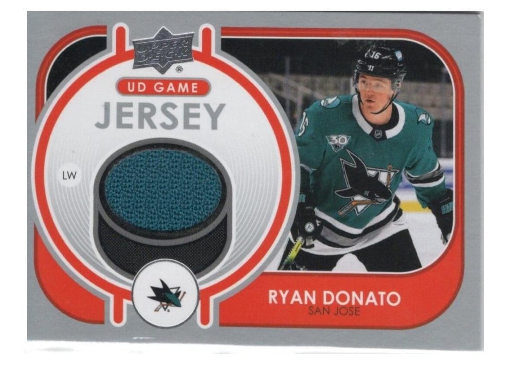 2021-22 Upper Deck UD Game Jersey Ryan Donato #GJ-RD