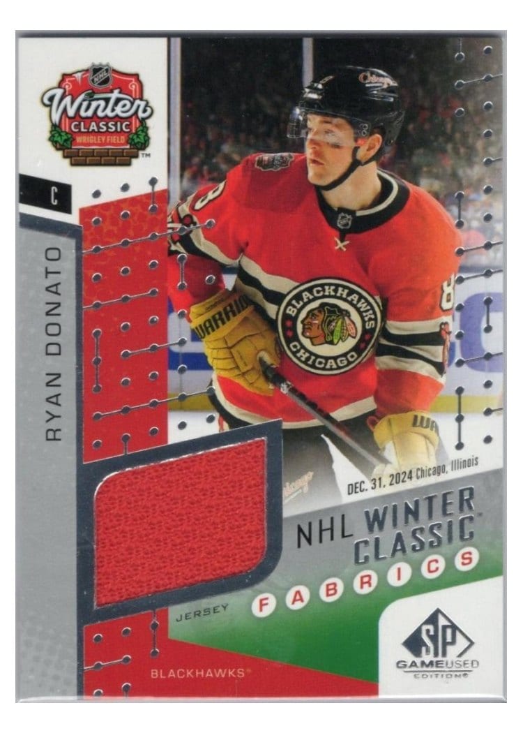 2025-26 SP Game Used 2025 Winter Classic Fabrics Ryan Donato #WCF-7 card
