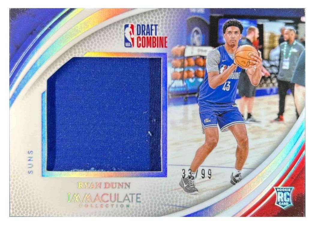 2024-25 Panini Immaculate Collection Draft Combine Memorabilia Set Ryan Dunn #8 card