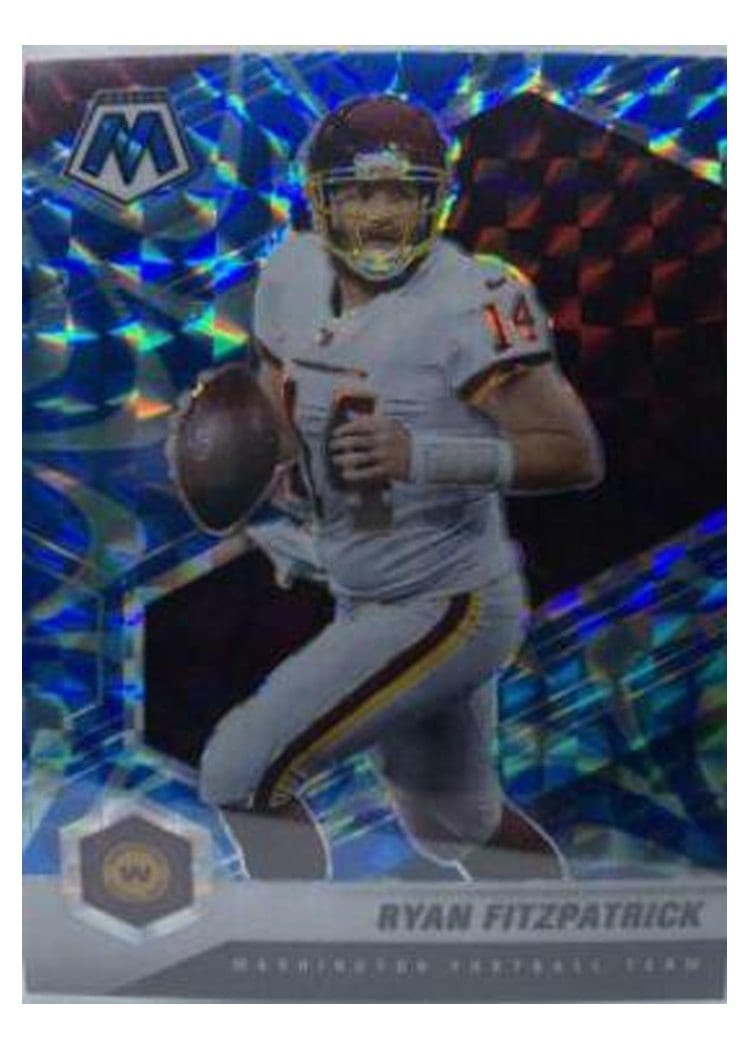 2021 Panini Mosaic Base Set Ryan Fitzpatrick Reactive Blue Mosaic #197 card