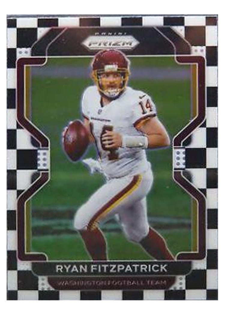 2021 Panini Prizm Base Set Ryan Fitzpatrick Black and White Checker Prizm #211 card