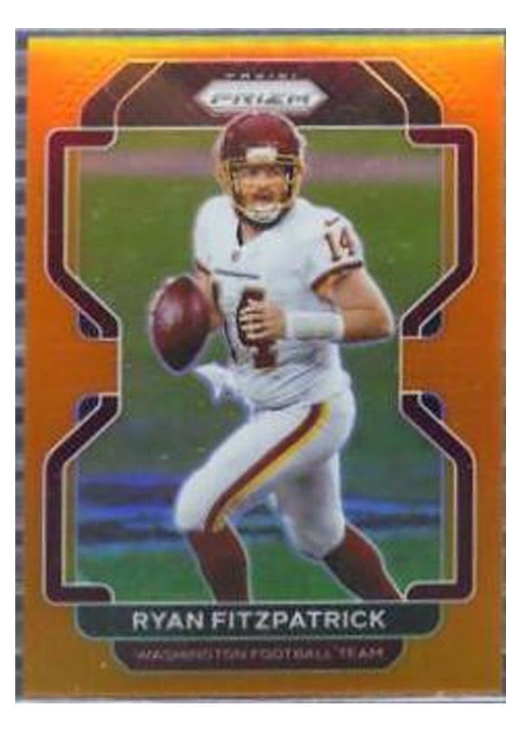 2021 Panini Prizm Base Set Ryan Fitzpatrick Orange Prizm #211 card