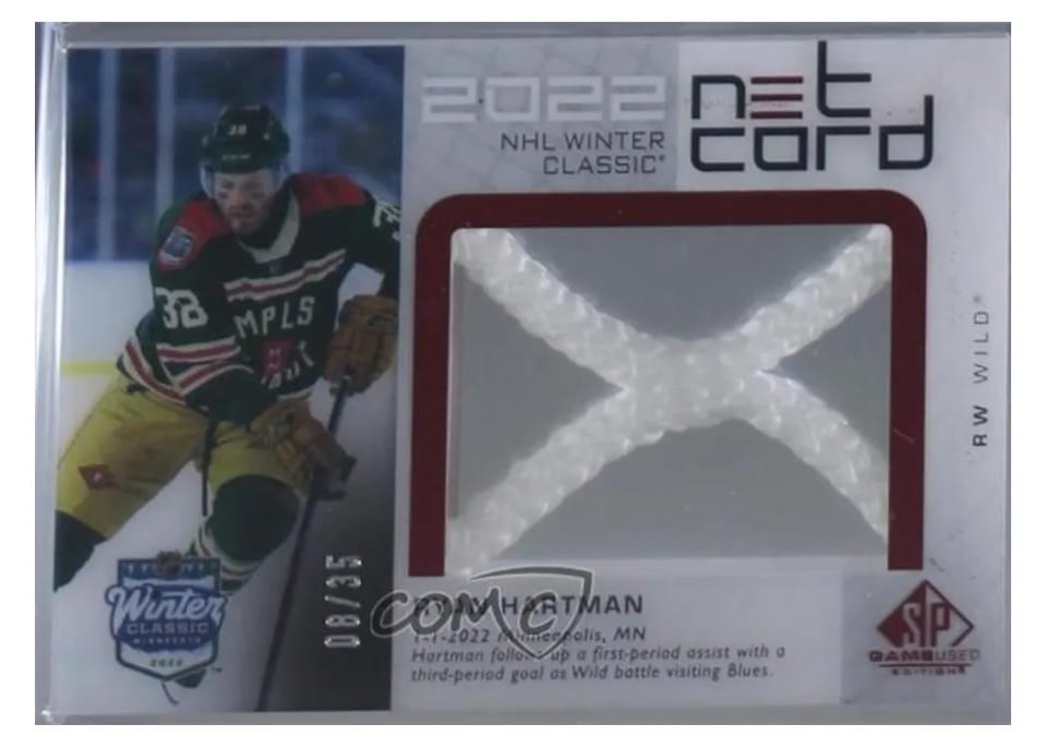 2022-23 SP Game Used 2022 NHL Winter Classic Net Cord Relics Ryan Hartman #WCN-RH card