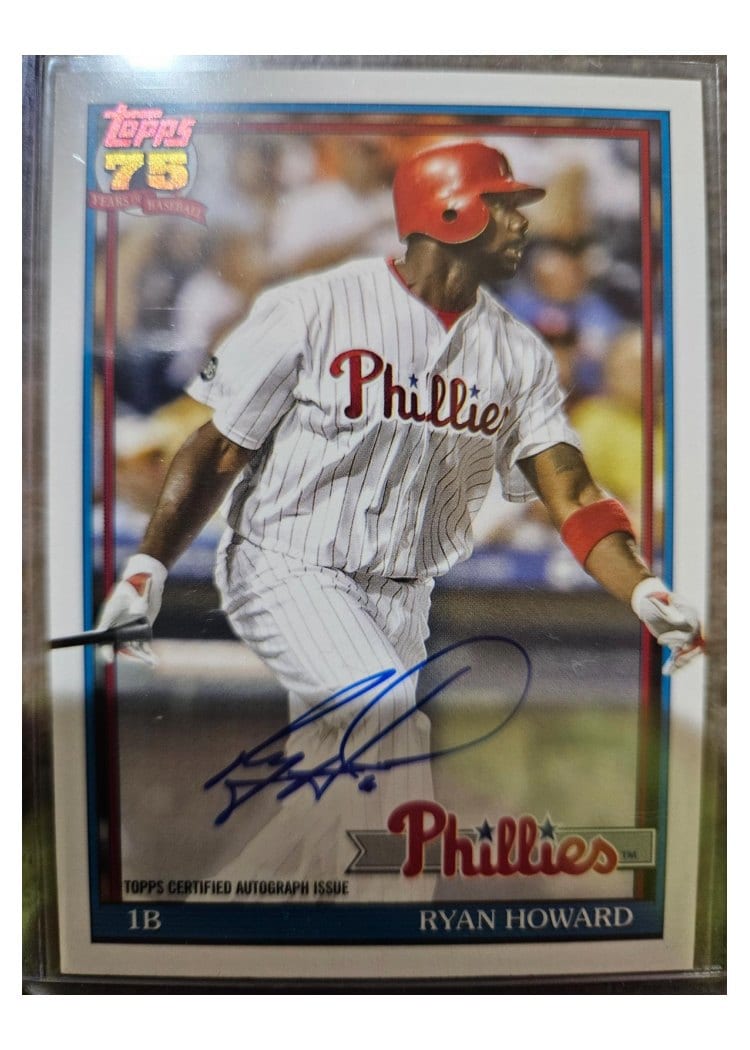 2026 Topps 1991 Topps Autographs Ryan Howard #91A-RH card