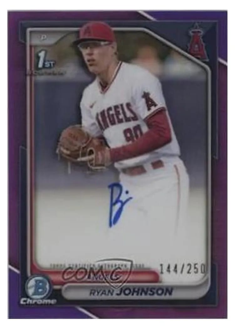 2024 Bowman Draft Chrome Prospect Autographs Ryan Johnson #CPA-RJ card