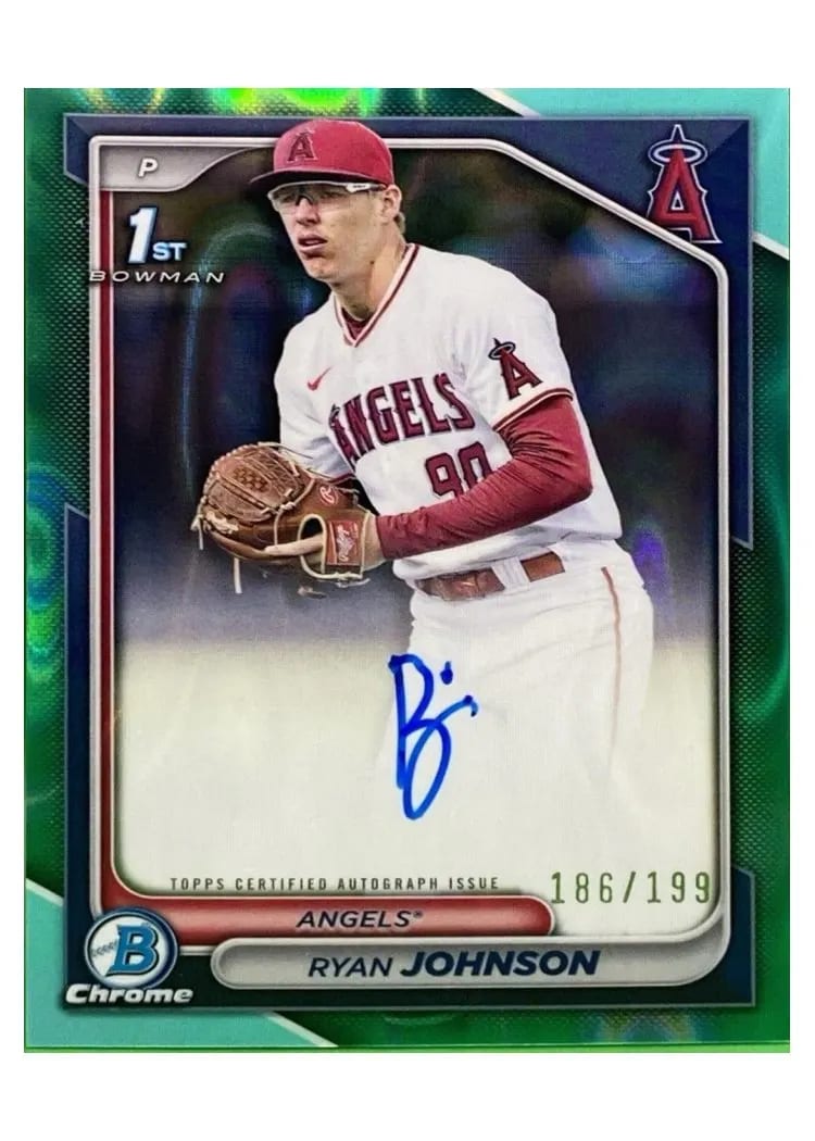 2024 Bowman Draft Chrome Prospect Autographs Ryan Johnson #CPA-RJ card