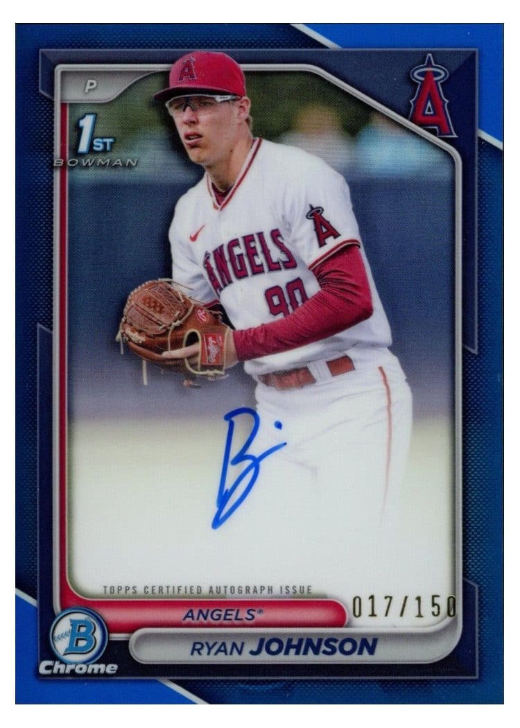 2024 Bowman Draft Chrome Prospect Autographs Ryan Johnson #CPA-RJ card